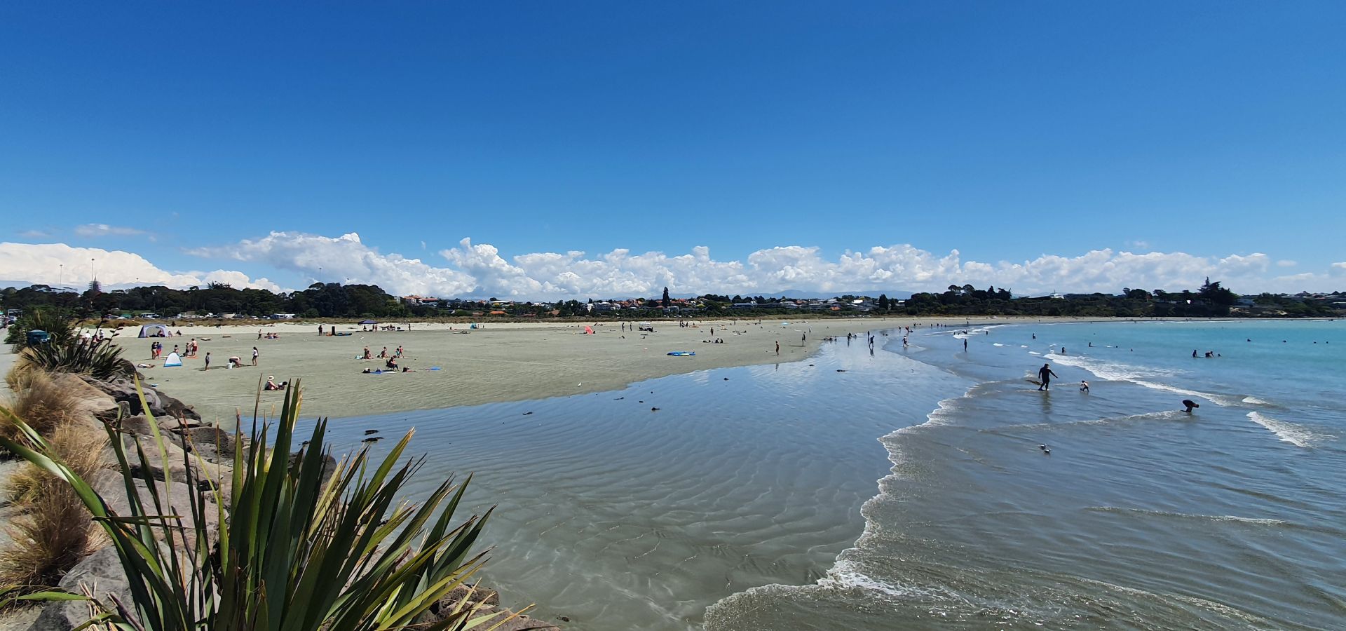 Caroline Bay beach in Timaru